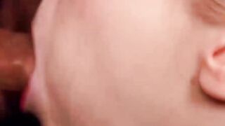 Cute Teen Sloppy Deepthroat Cock and Cum