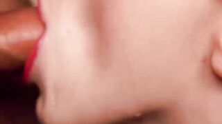 Cute Teen Sloppy Deepthroat Cock and Cum