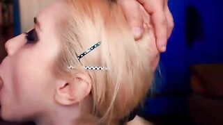 Cute Teen Sloppy Deepthroat Cock and Cum