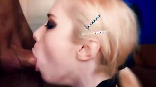 Cute Teen Sloppy Deepthroat Cock and Cum