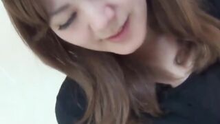 Pretty Japanese brunettes pissing while hidden camera films