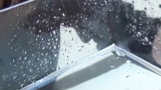 Pretty Japanese brunettes pissing while hidden camera films