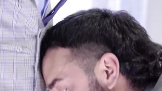 Muscle hunk Teddy Torres ass rimmed before bareback pounding