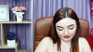 Big natural tits redhead on webcam