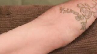 Throbbing cock senior sprays warm cum after hot masturbation