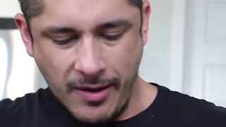 Handsome Latino gives his friend a foot massage and worship