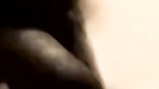 Black amateur strips and masturbates into an intense orgasm