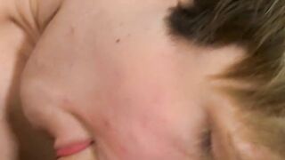 Horny twink creampied after bareback and deepthroat 69