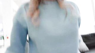 Busty blonde Ellie Tay is fucked in a public POV situation nearly getting caught