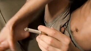 Hot inked dudes Axel and Billy da Kidd play with their feet and massive cock