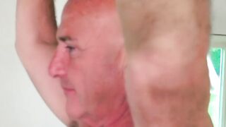 Grandpa gets blowjob and cums