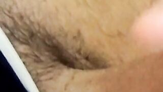 Attractive dude bend over and tease his ass with his fingers