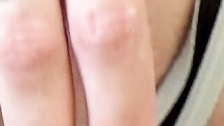 Attractive dude bend over and tease his ass with his fingers