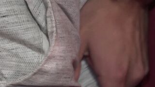 Skinny Latin twink cums while daddy barebacks him hardcore