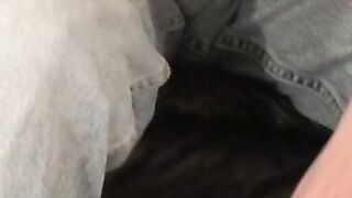 Bald amateur teases his thick throbbing cock in kinky solo