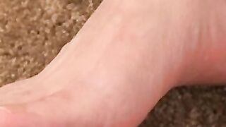 Bald amateur teases his thick throbbing cock in kinky solo