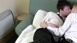 Hot tattooed amateur Danny Star sprays cum after hard sex