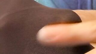 Pretty twink Bryce Corbin rubs his dick through panties