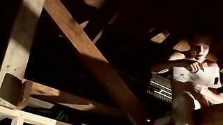 Straight thugs Billy and Duke wanking off in the attic