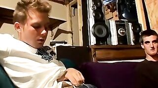 Straight thugs Billy and Duke wanking off in the attic