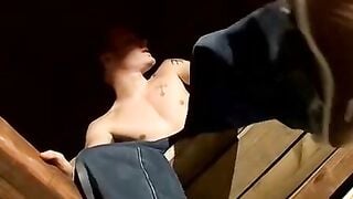 Straight thugs Billy and Duke wanking off in the attic