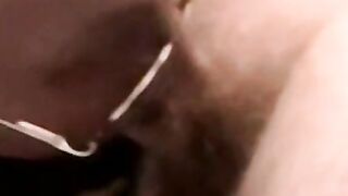 Hairy amateur offers his small cock to a chubby cock sucker