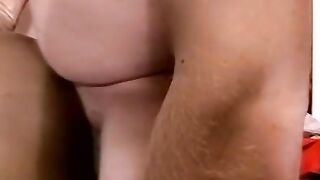 Young fat guy cums in black matures mouth after bareback