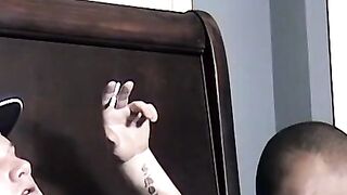 Young fat guy cums in black matures mouth after bareback