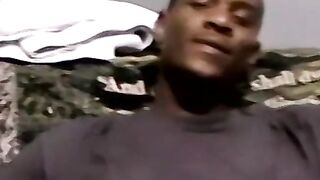 Black amateur jerks off and receives blowjob from mature man