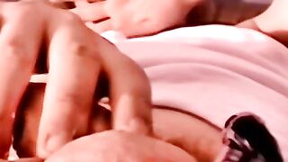 Hunks moan during interracial ball licking and cock sucking