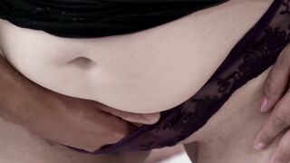 Old BBW brunette Lila Tuft pussy stretched hardcore after BJ