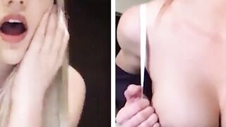 Brunette lesbian rubbing her wet tight pussy for Kenna James
