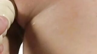 Mysterious gay Frank T receives anal dildo while jerking off
