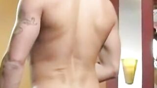 Mysterious gay Frank T receives anal dildo while jerking off