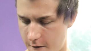 Naughty gay Chad Hollywood drills ass with toy and wanks off