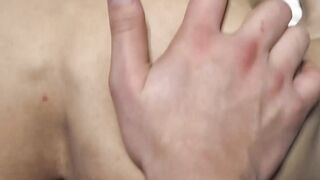 Cute twink Bryan finds himself enduring a huge cock entering his wet ass