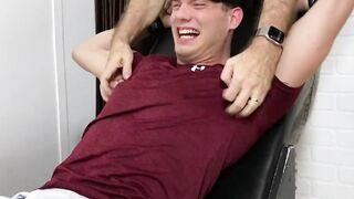 Handsome Daddy Texas had a great time in a tickling torment by a hairy guy