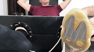 Handsome Daddy Texas had a great time in a tickling torment by a hairy guy