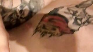 Blowing smokes before jerking off my creamy cum on the floor