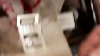 Blowing smokes before jerking off my creamy cum on the floor