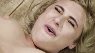 Bound blonde gets nipples tortured