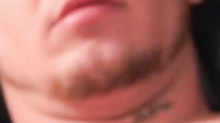 Tattooed stallion jerks off his cock in passionate solo act