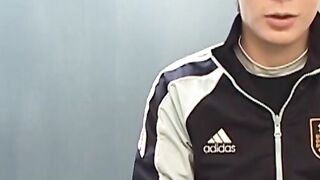 Amateur twink jacks off while being drilled in the rear