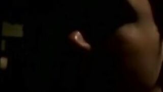 Straight thug Billy wanks in his car while driving at night