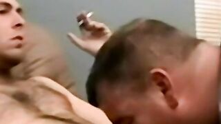 Young amateur masturbates and bareback fucks mature homo