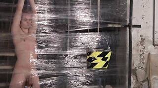 Cum milked out of submissive and tied up little twink