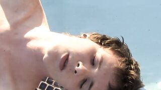 Adorable twink Timo Garrett outdoor masturbates and cums