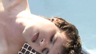 Adorable twink Timo Garrett outdoor masturbates and cums