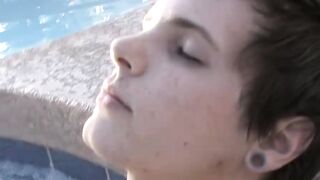 Adorable twink Timo Garrett outdoor masturbates and cums