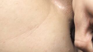 Nice guy Lexx puts dildo inside his but hole while jerks off